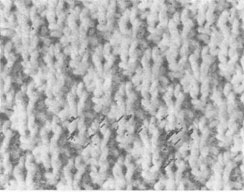 Вязание спицами Узор 29. Мелкий рельефный