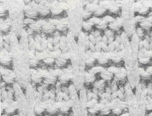 Вязание спицами Узор 35. Рельефный с вытянутыми петлями