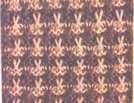 Вязание спицами Узор 45. Твид горизонтальный