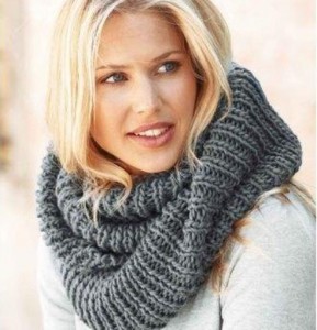 как связать шарф хомут