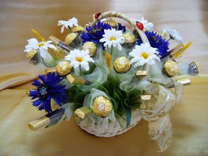 как комбинировать цветы в букете